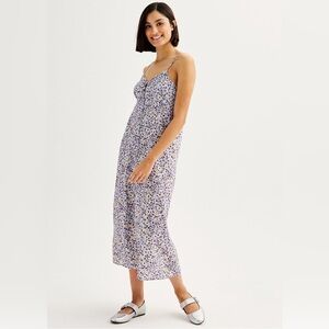 Juniors’ SO Button Front Sleeveless Maxi Cami Dress